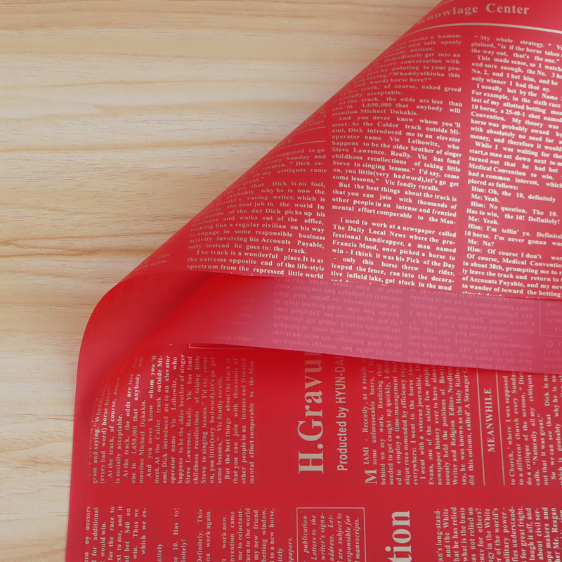 Waterproof Retro English Newspaper Flowers Gift Wrapping Paper Material 20 Bouquet Wrapping Paper