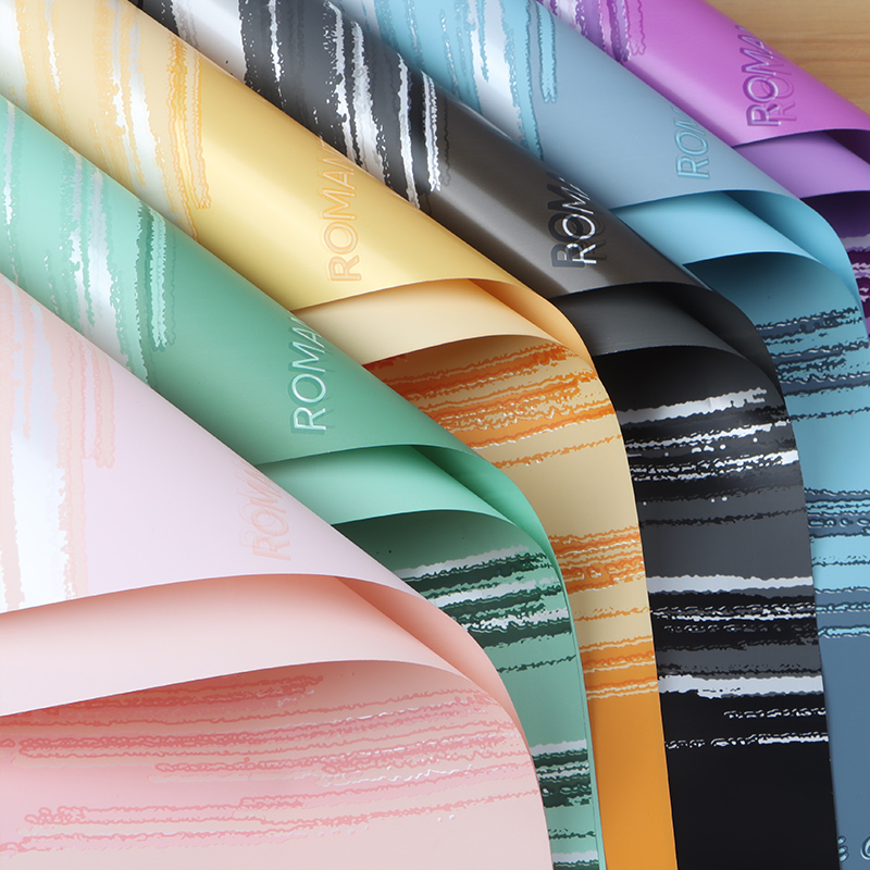 Love at Sunset Factory Wholesale Flowers Wrapping Paper Waterproof Handmade DIY Florist Bouquet Floral Art Wrapping Paper Decorative Wallpaper Rolls