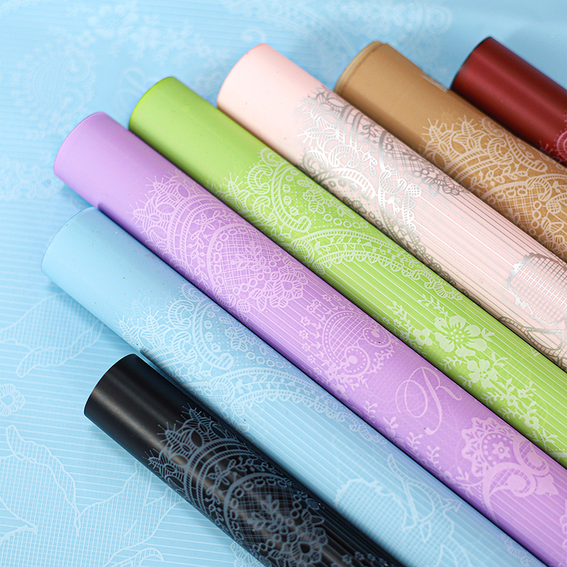 Eros three-dimensional lace paper rose bouquet wrapping paper diy wrapping paper florist supplies materials  Decorative Wallpaper Rolls