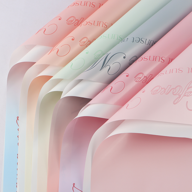 New style flower package floral bouquet wrapping paper flower shop gift box wrapping paper Pastel Gradient Decorative Papers