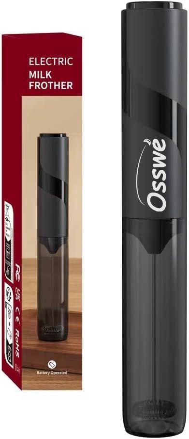 Osswe Premium Milk Frother battery operated with storage lid 