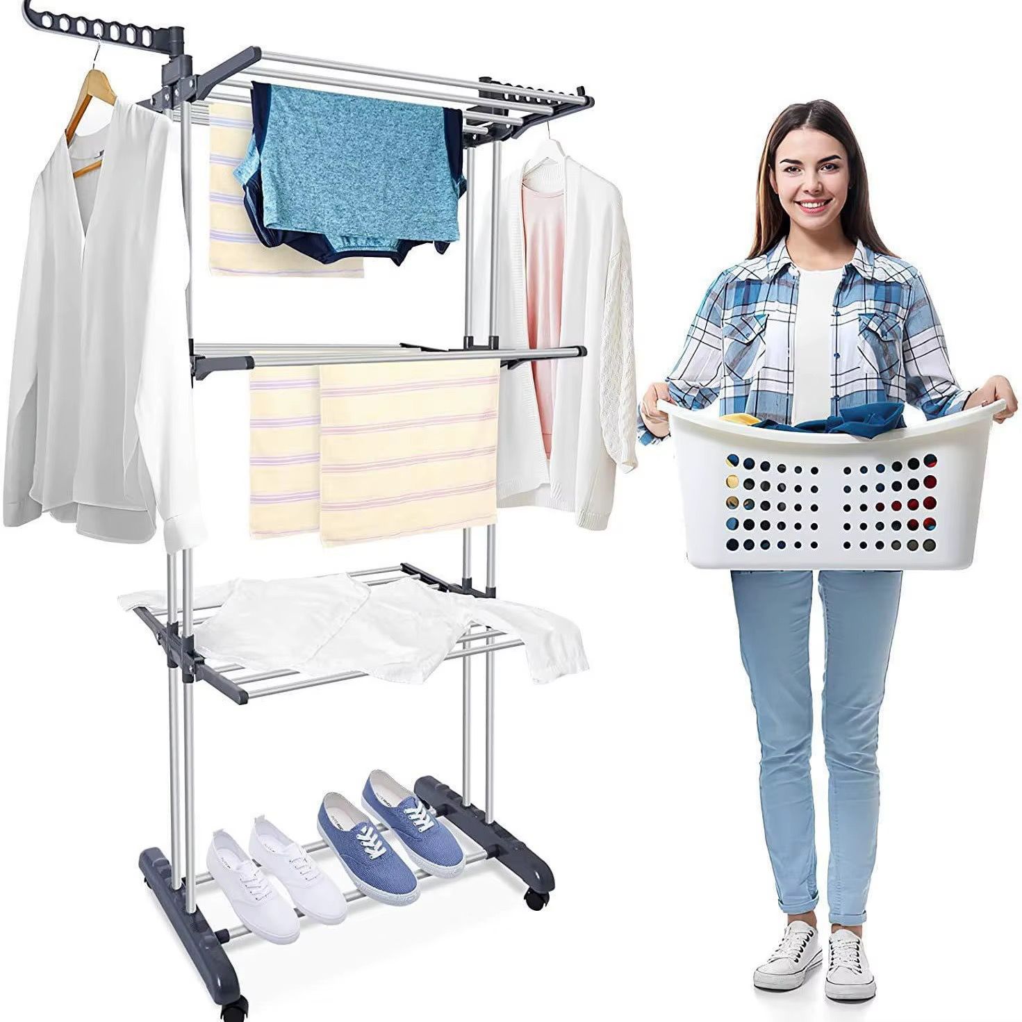 Osswe Multi-Tier Clothes Drying Rack