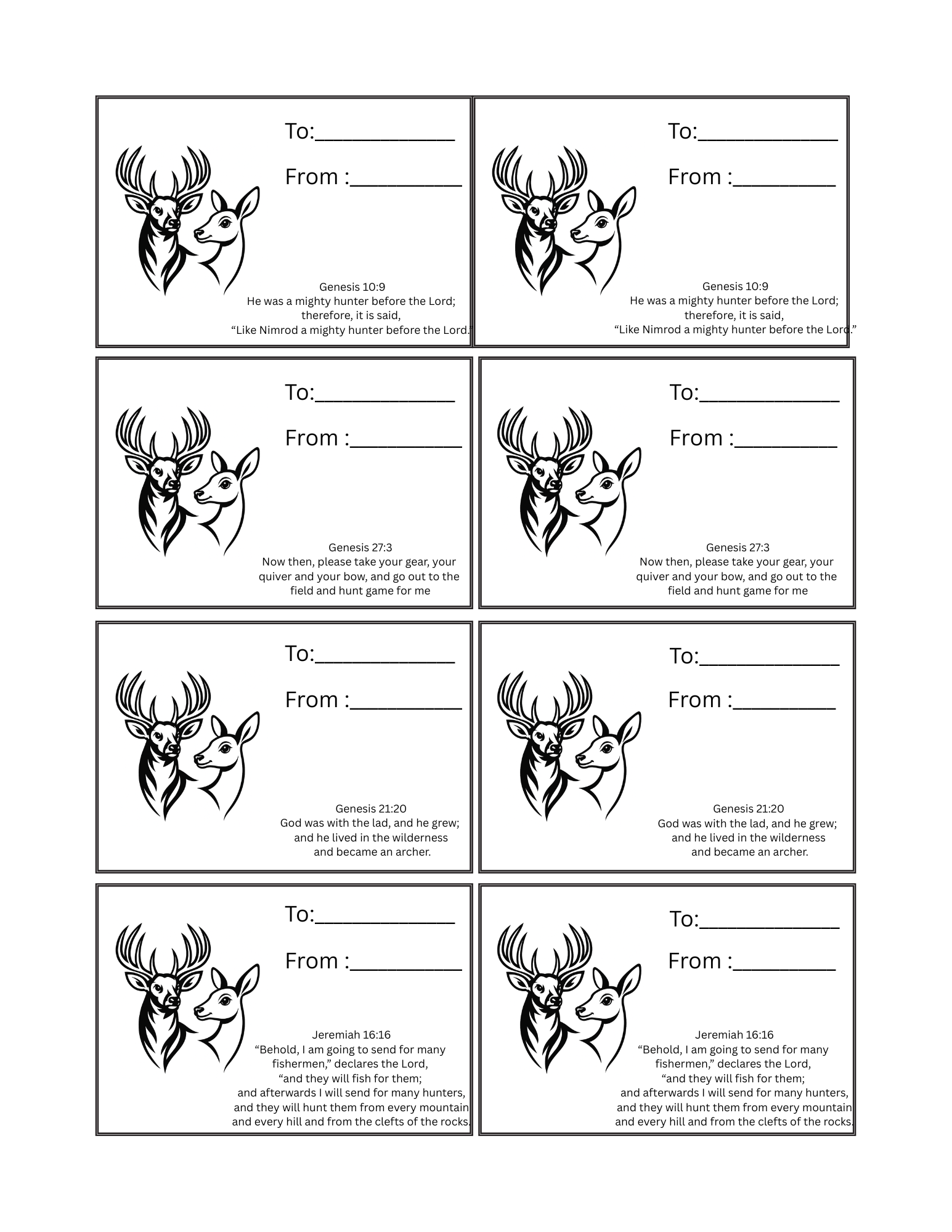 Outdoorsman Gift Tags Bundle