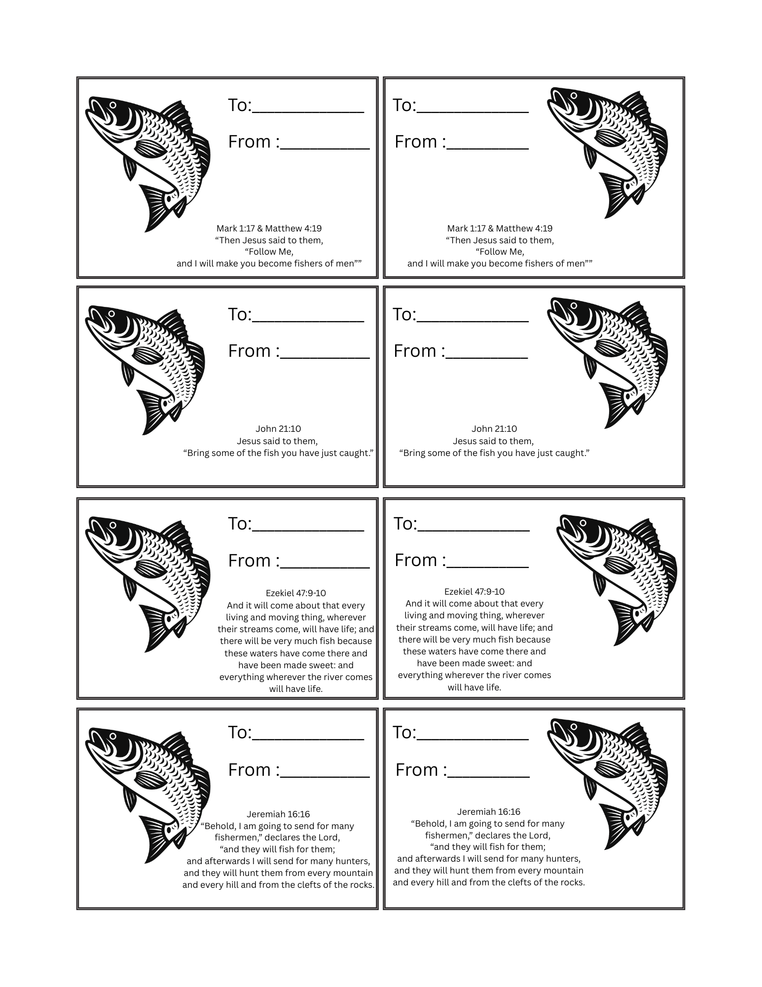 Fishermen's Gift Tags