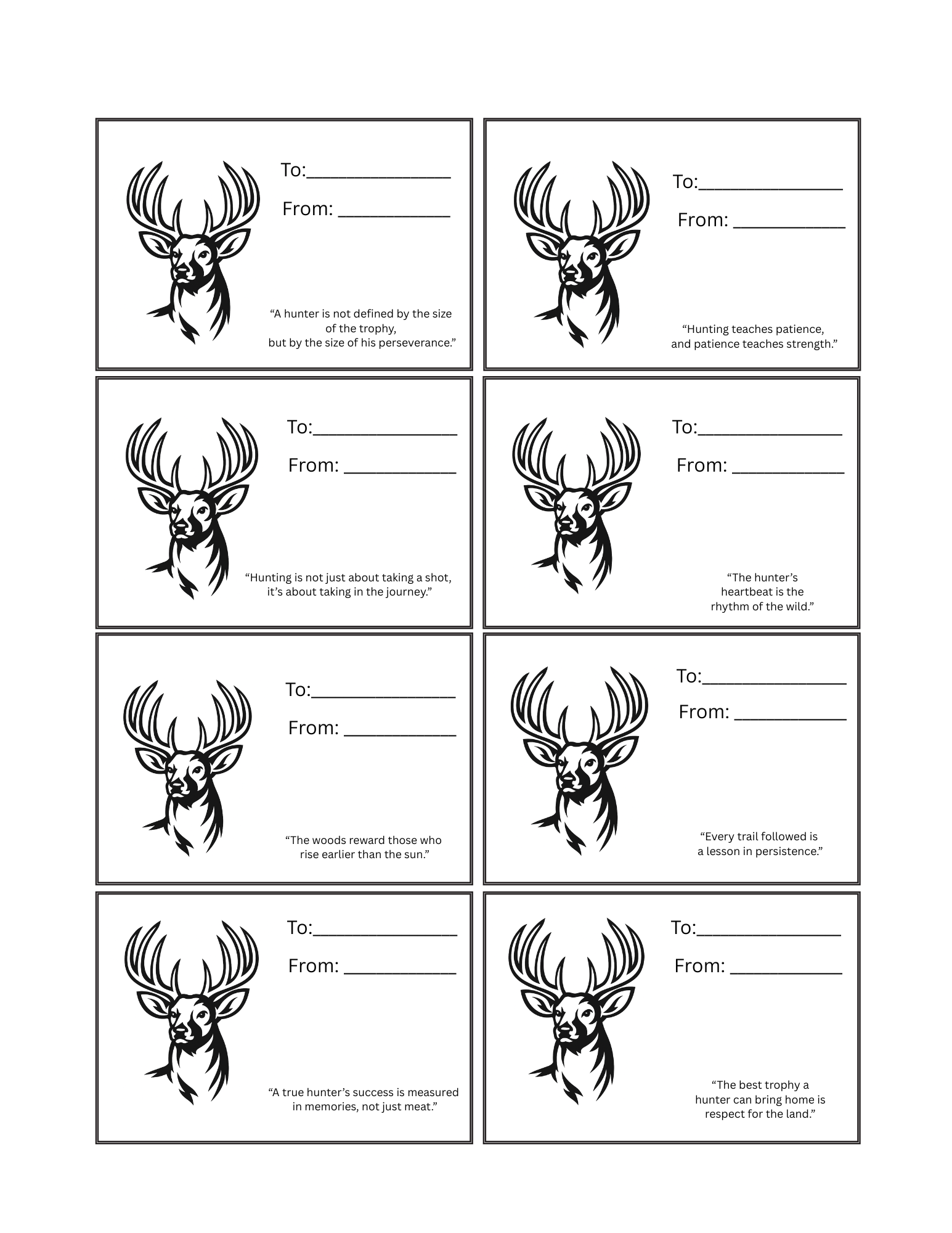 Deer Hunter Gift Tags