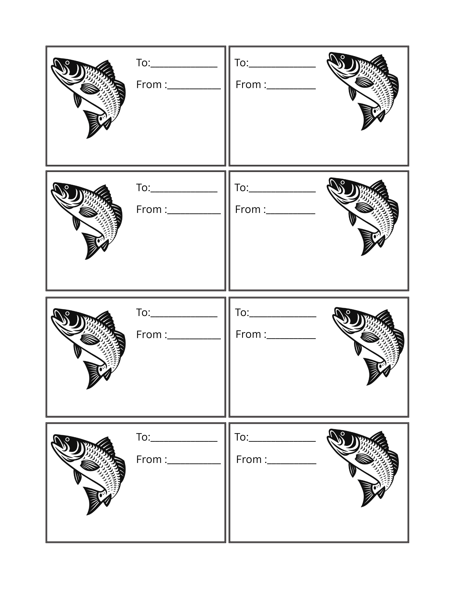 Fishermen's Gift Tags