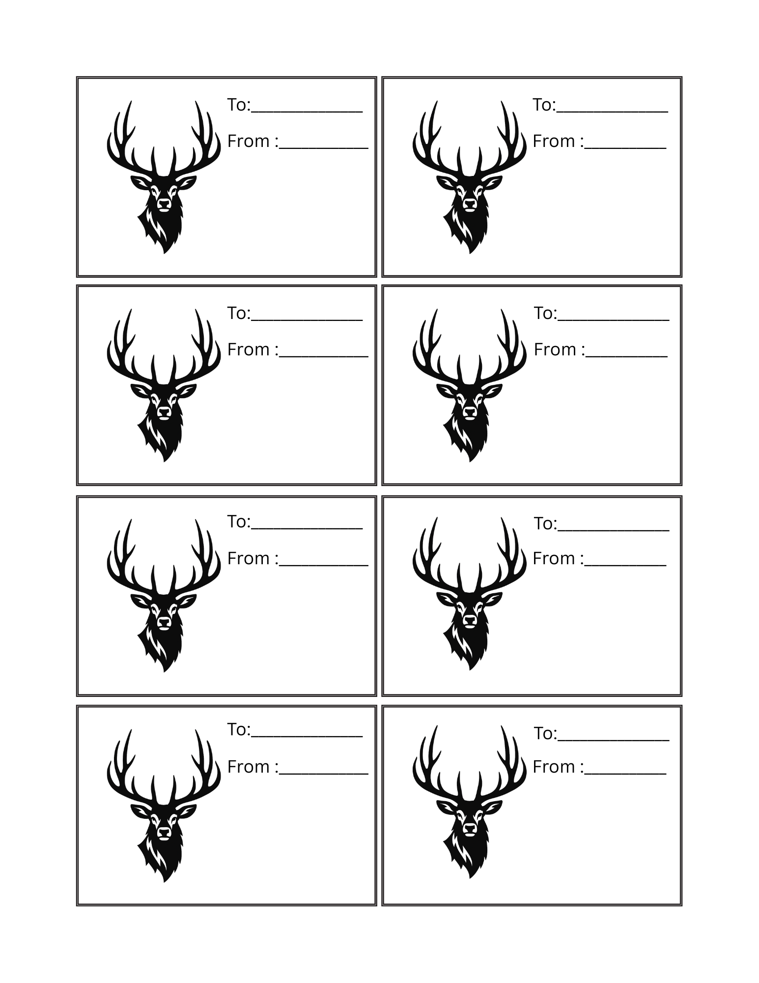 Elk Hunter Gift Tags