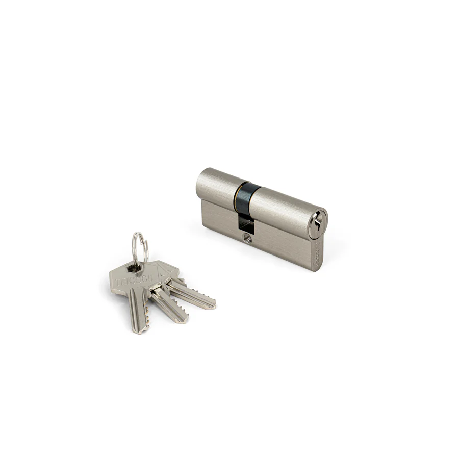 Cilindro TEICOCIL 790 Cromado Mate – C/ 3 Chaves Tipo Yale (Caixa de 10 cilindros)