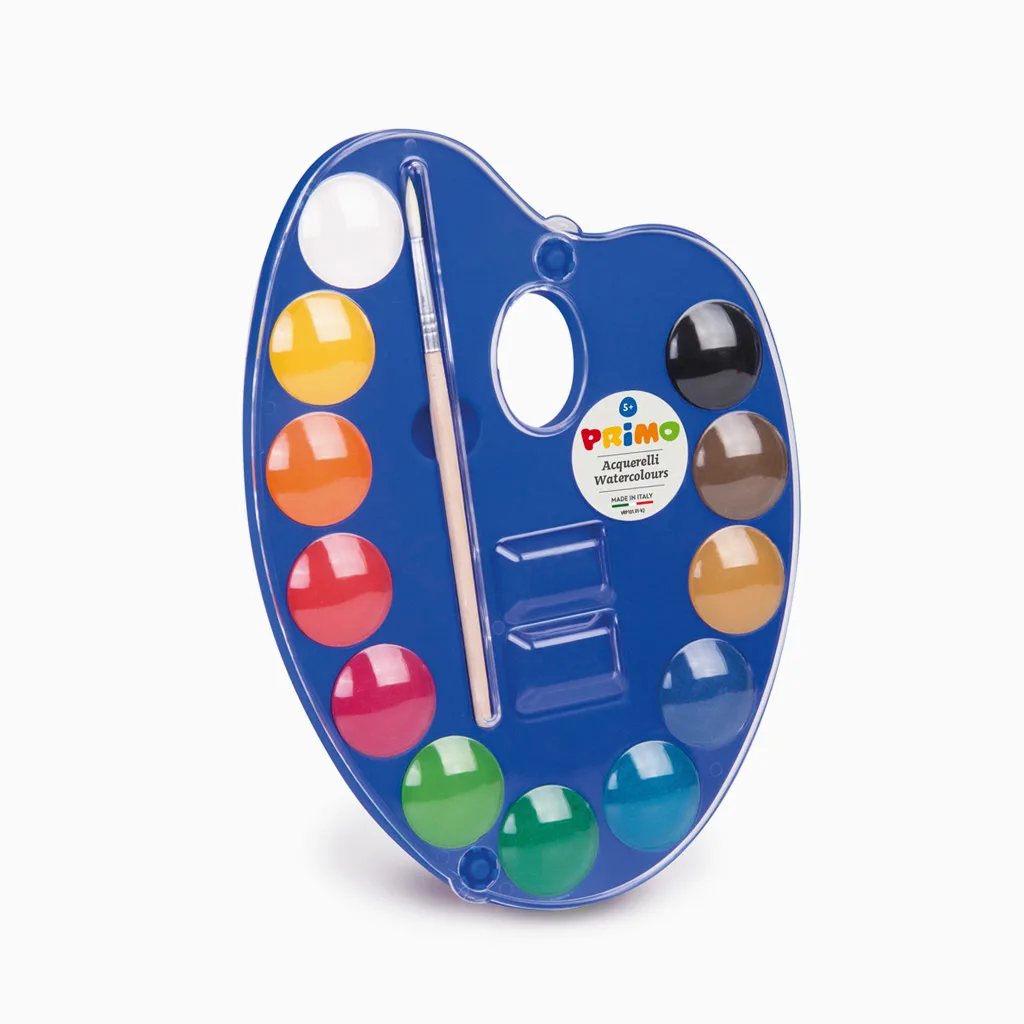Aguarelas Primo – Paleta com 12 Cores e Pincel