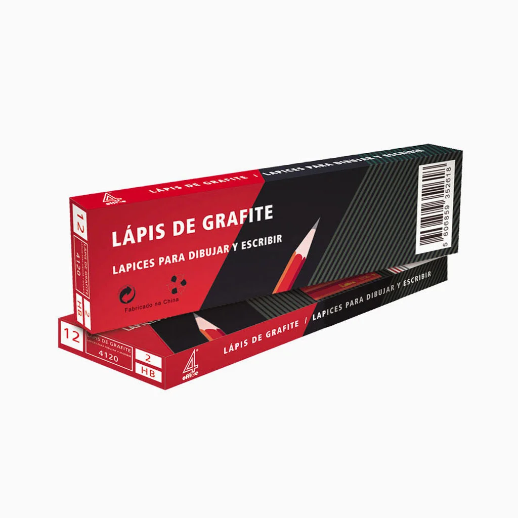 12 x Lápis nº 2 HB 4Office – Lápis de Grafite Clássico para Escrita e Desenho