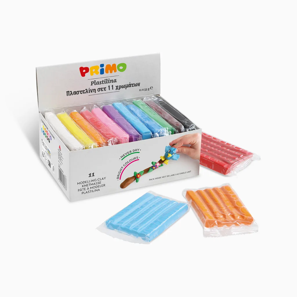 Expositor de Plasticina Primo – Conjunto Variado de Modelagem