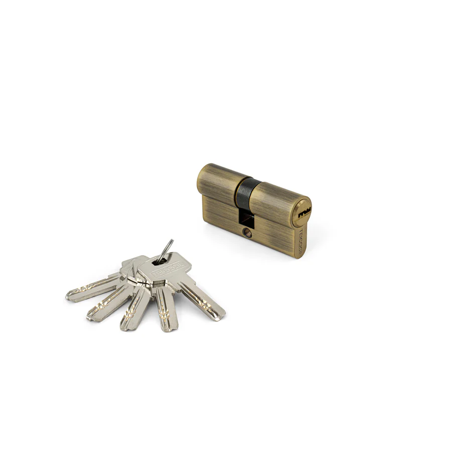 Cilindro TEICOCIL 796 Oxidado Francês – C/ 5 chaves de Pontos (Caixa de 10 cilindros)