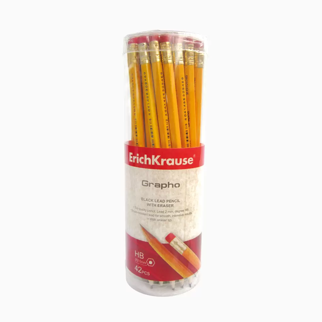 Lápis de Grafite com Borracha ErichKrause Grapho