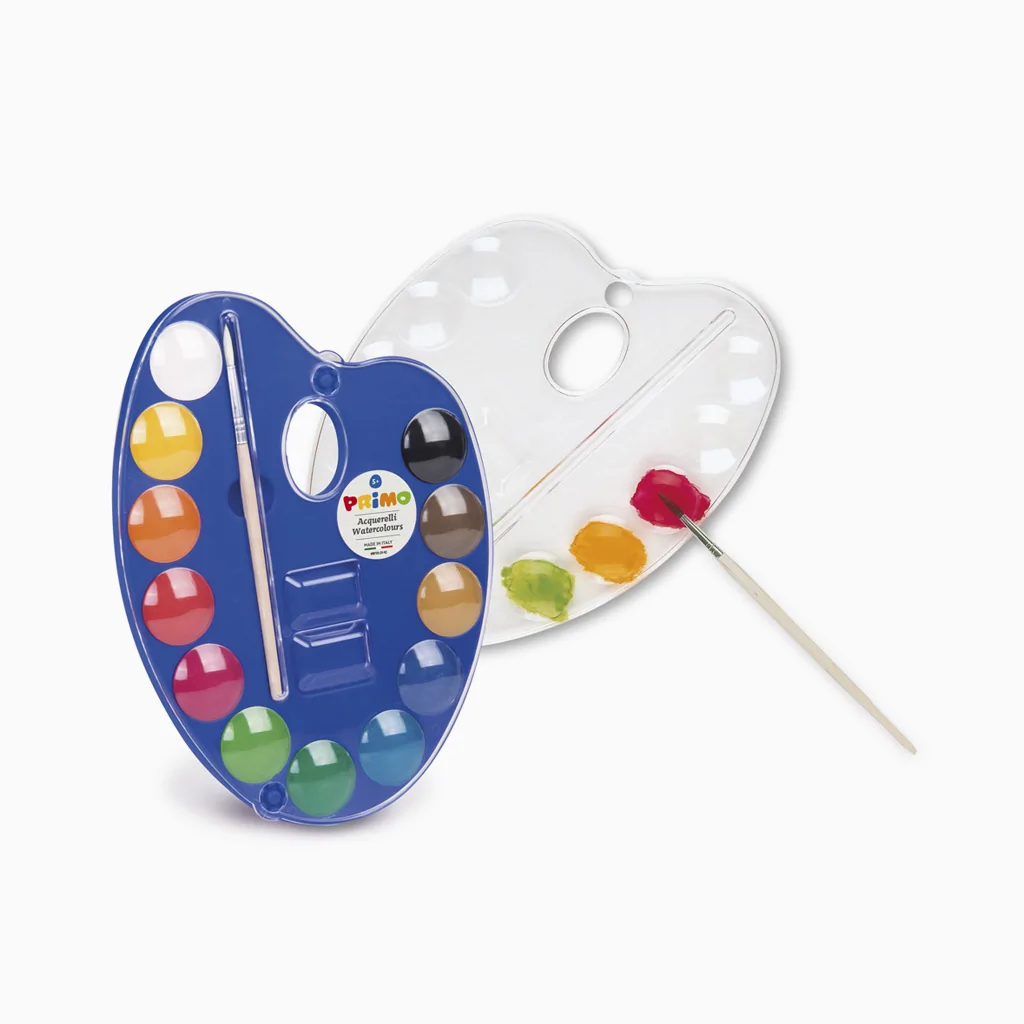 Aguarelas Primo – Paleta com 12 Cores e Pincel