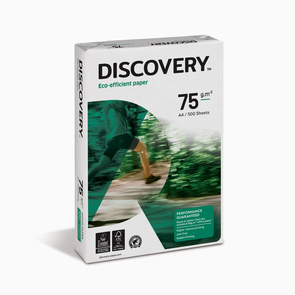 Papel de Cópia Discovery 75 g/m² – Resma (A4 / A3)