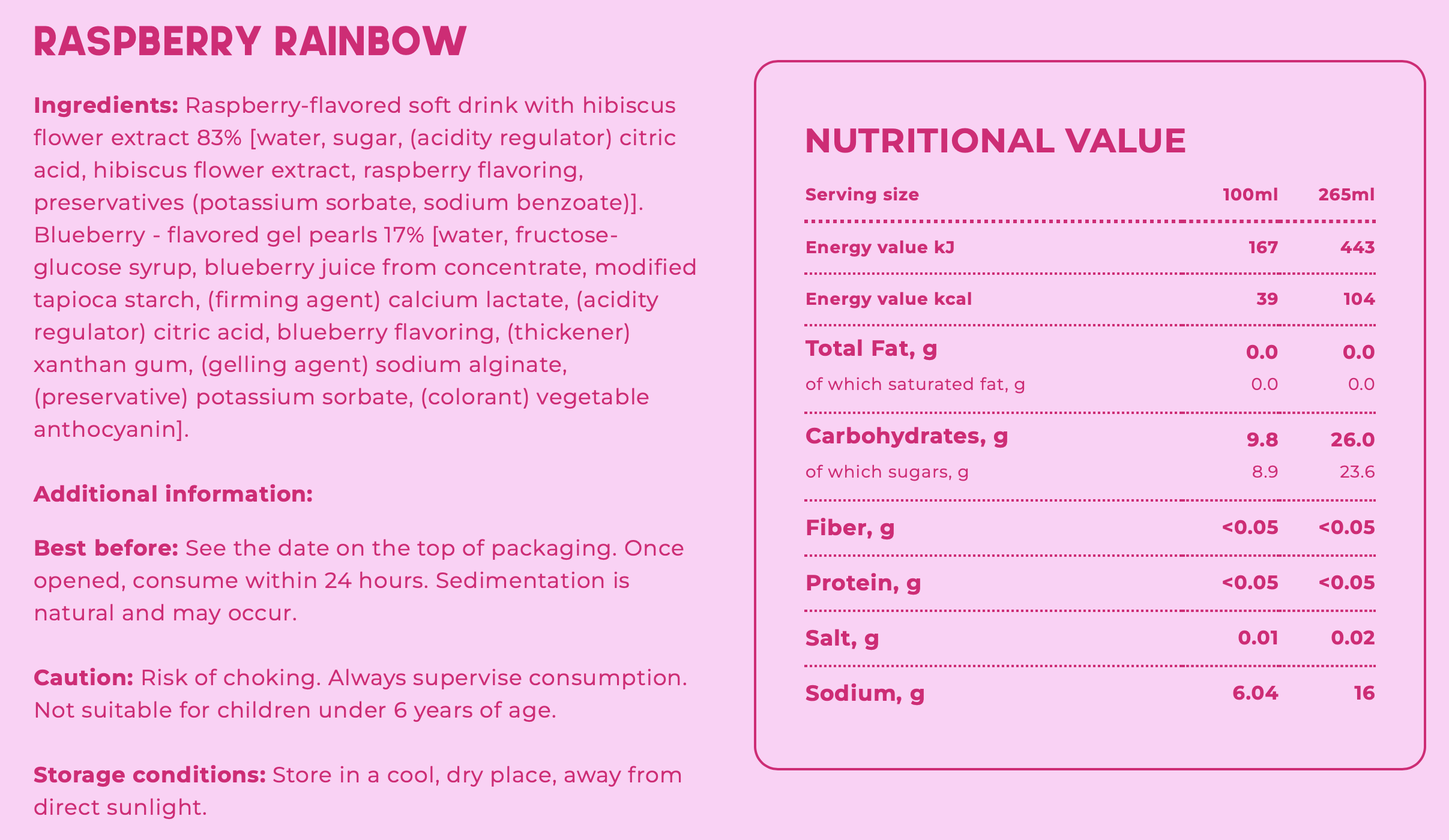 Bubble Tea Framboesa Rainbow