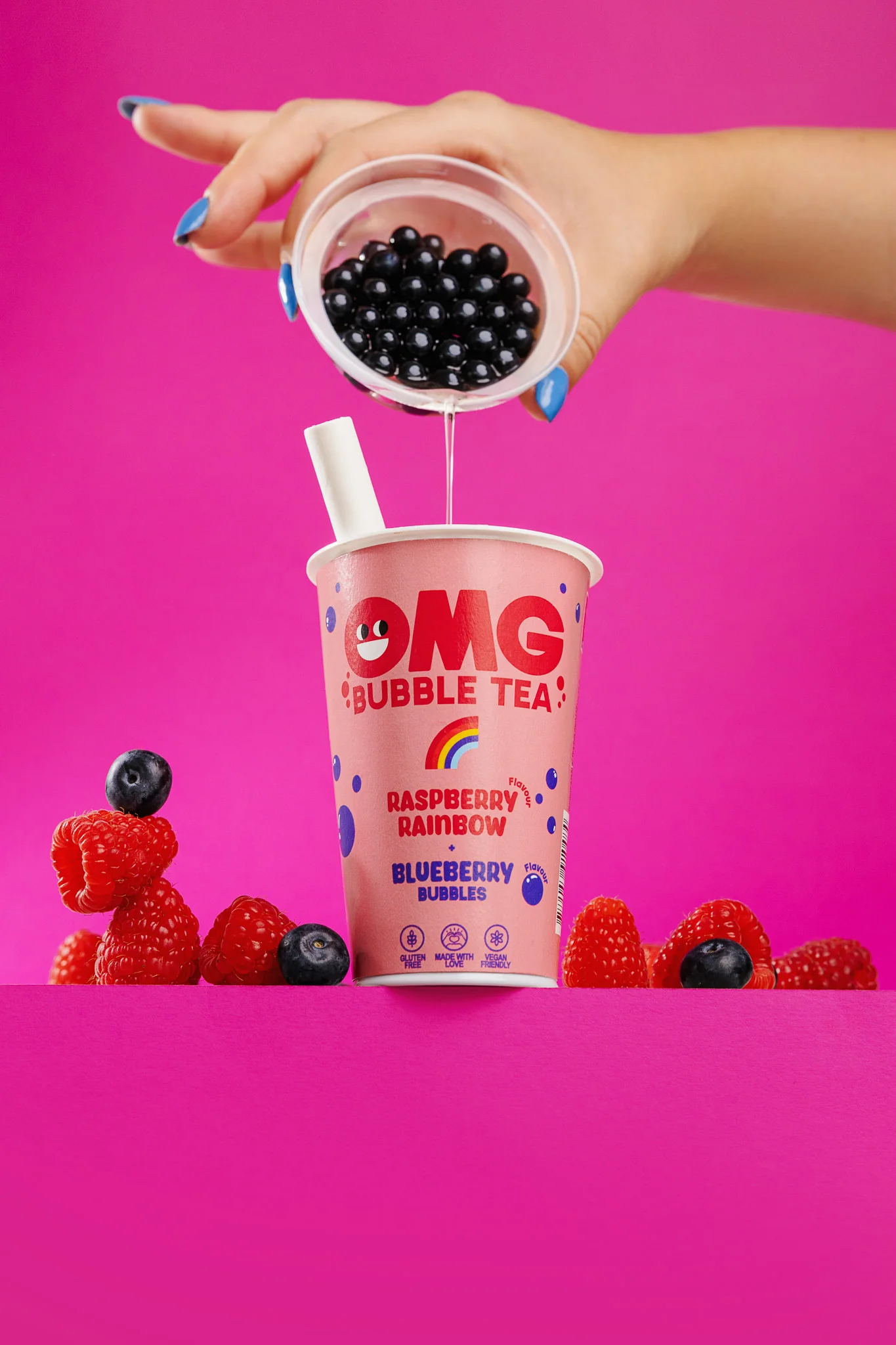 Bubble Tea Framboesa Rainbow
