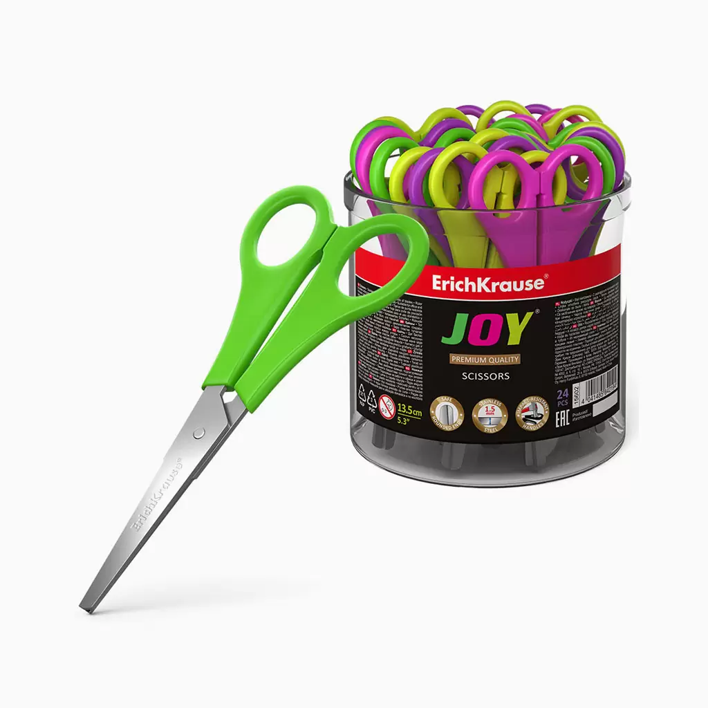 Tesoura Joy 13.5cm – Tesoura Escolar ErichKrause Joy 