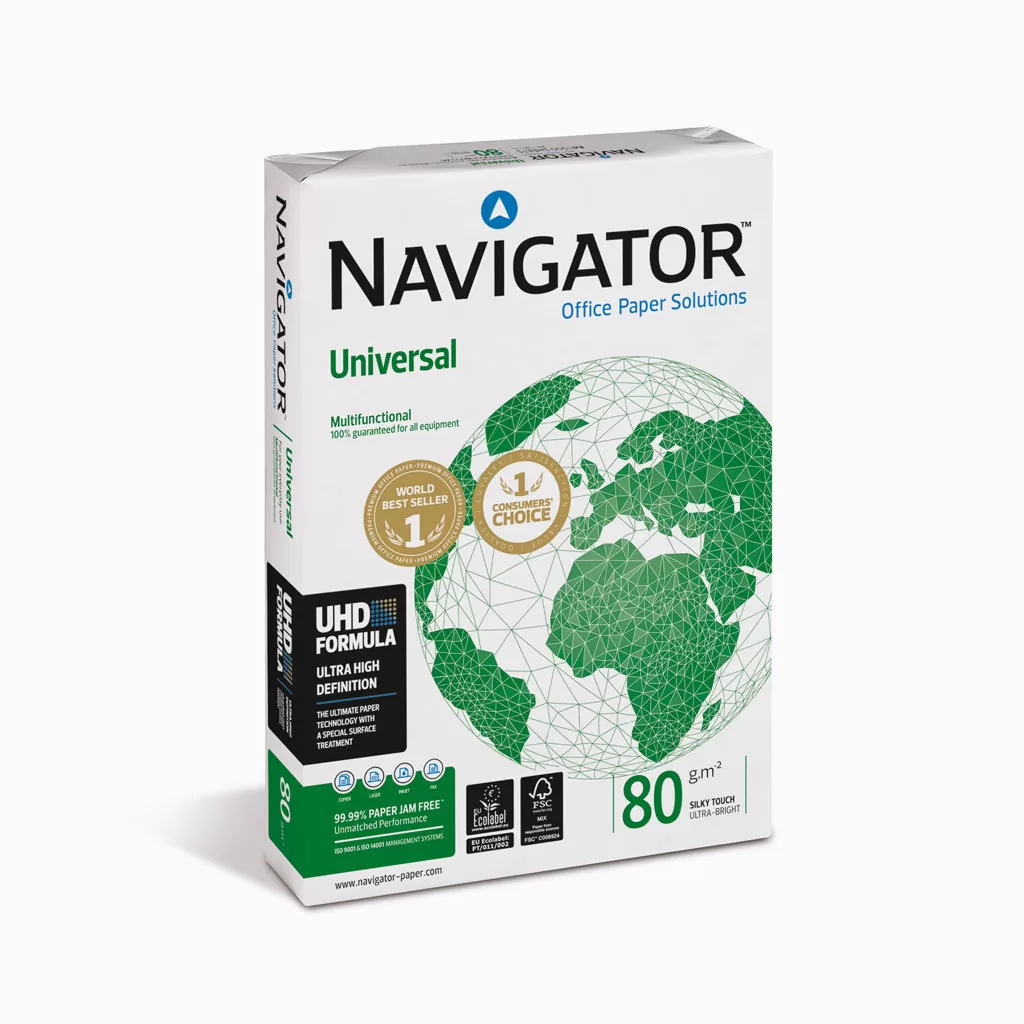 Papel de Cópia Navigator Home Pack – A4 | 80 g/m² | Resma (250 Folhas)