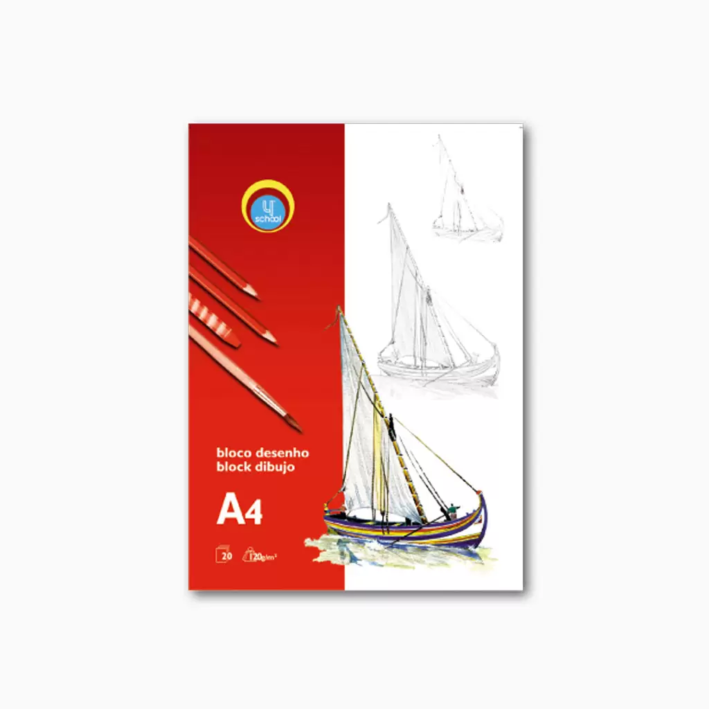Caderno de Desenho 4School – 120 g/m² | Vários Formatos
