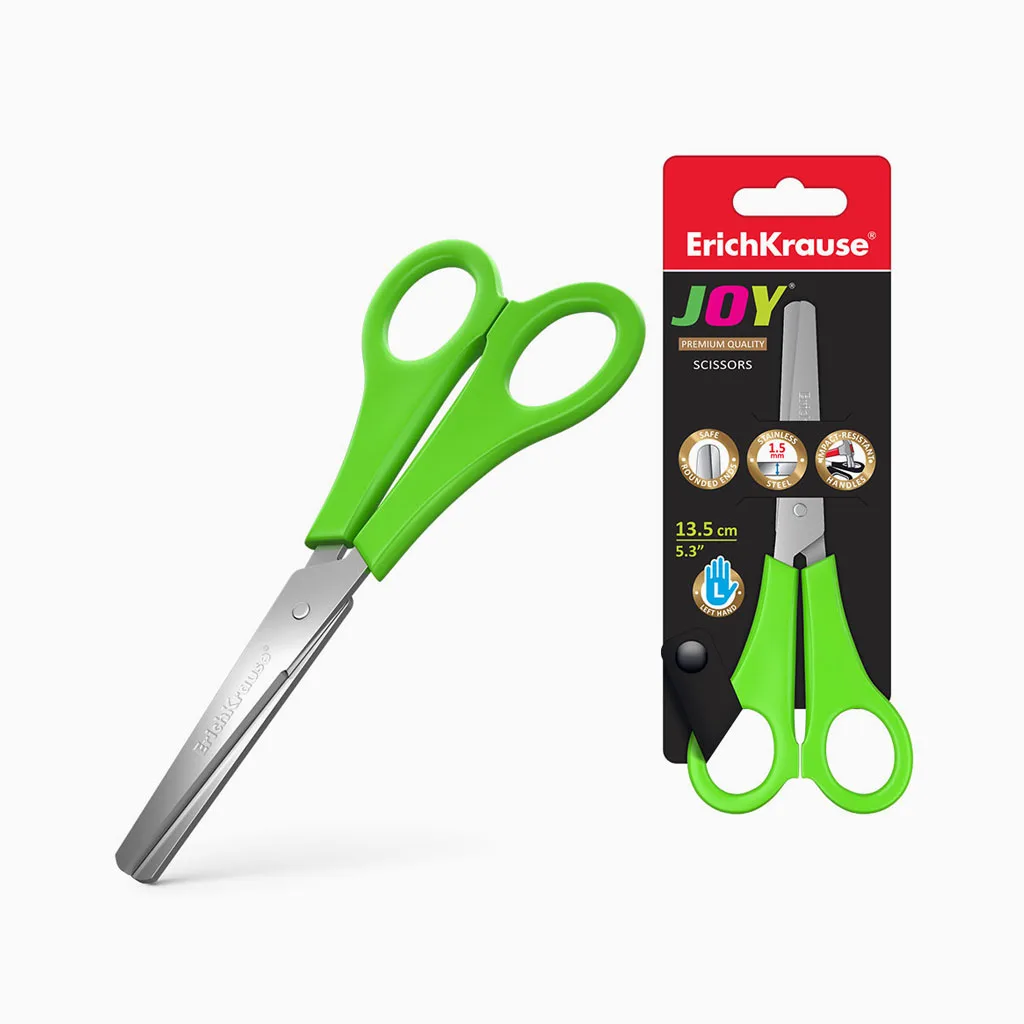 Tesoura ErichKrause Joy 13,5 cm – Para Esquerdinos (Cores Sortidas)