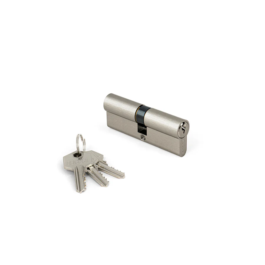 Cilindro TEICOCIL 790 Cromado Mate – C/ 3 Chaves Tipo Yale (Caixa de 10 cilindros)