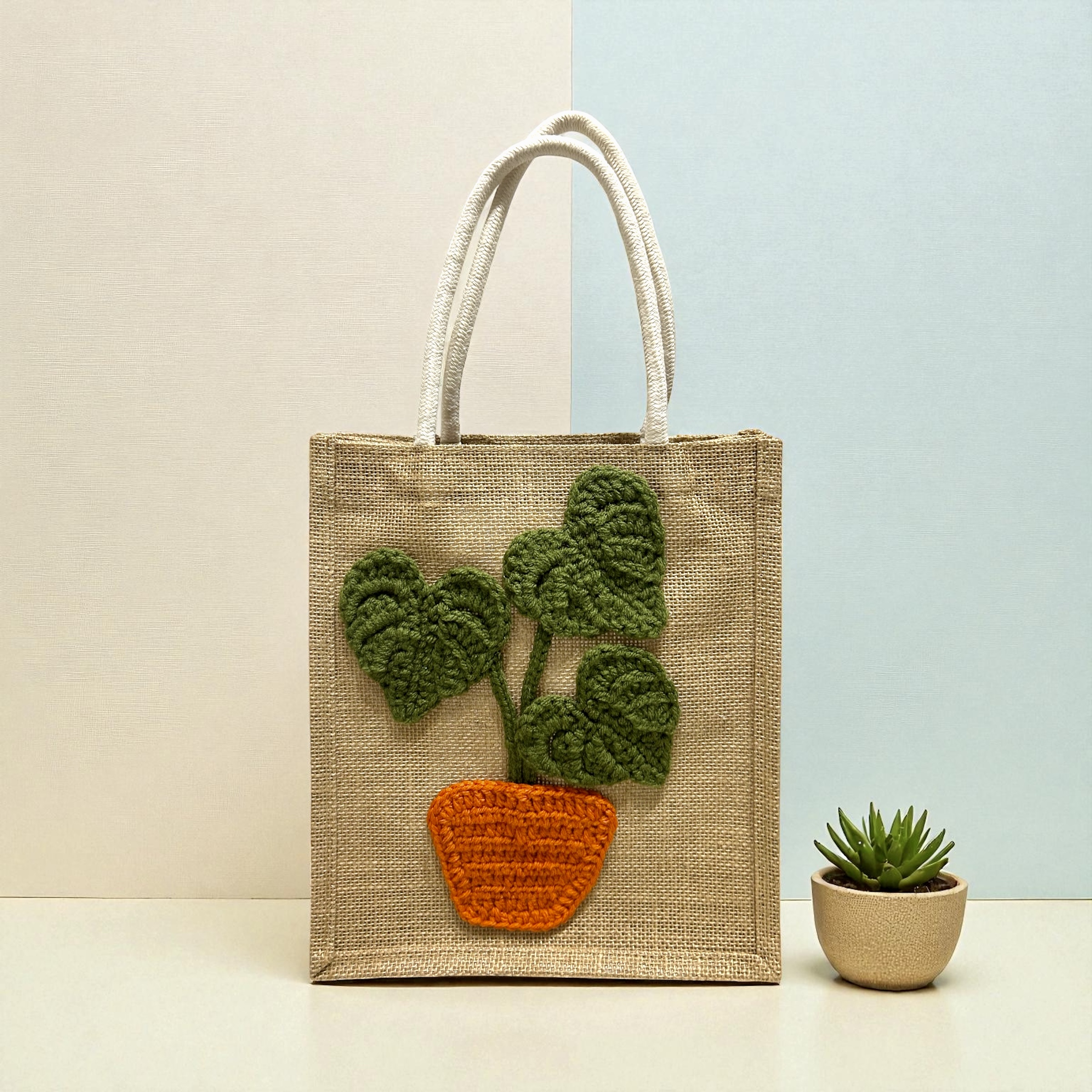 Handmade Plant Tote Bag