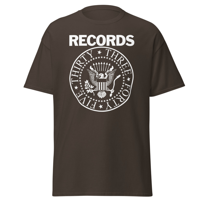 RECORDS Ramones inspired cotton t-shirt