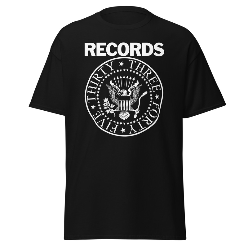 RECORDS Ramones inspired cotton t-shirt