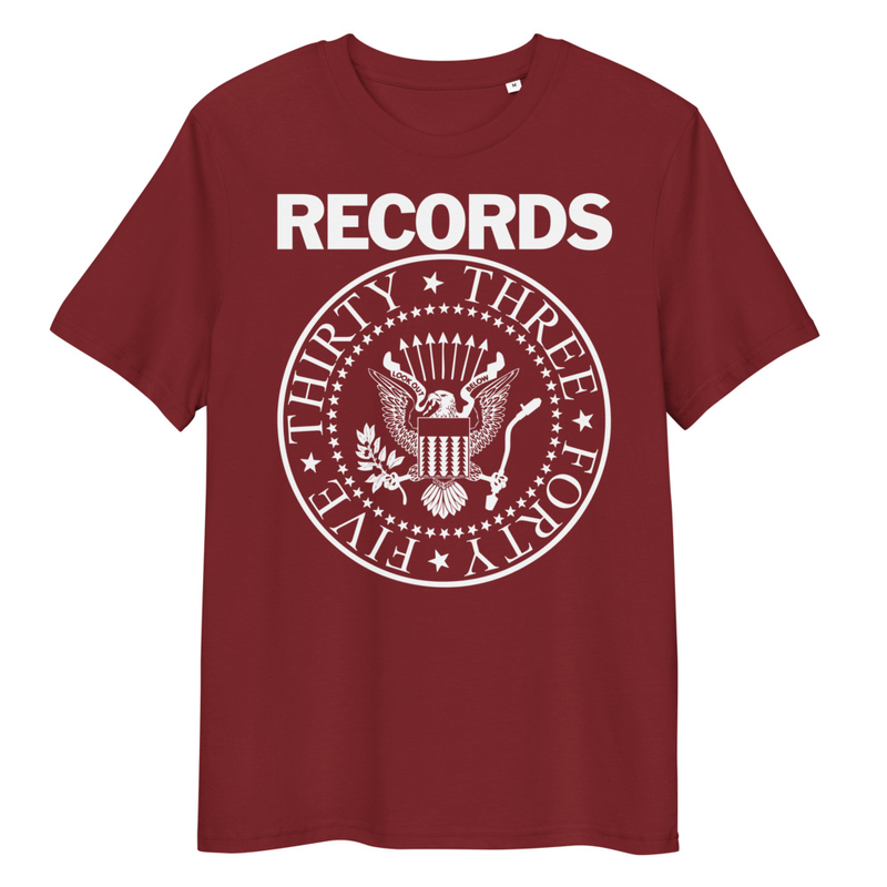 Records - Thirty Three Forty Five ORGANIC T-shirt