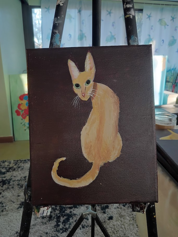 Hand Painted Pet Portrait Painting 12x16