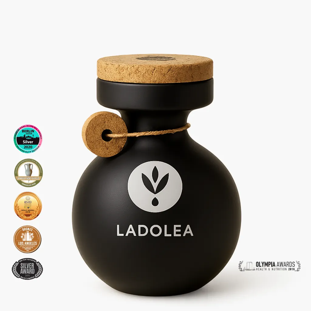 LADOLEA Premium extra natives Olivenöl in Keramikflasche 600ml