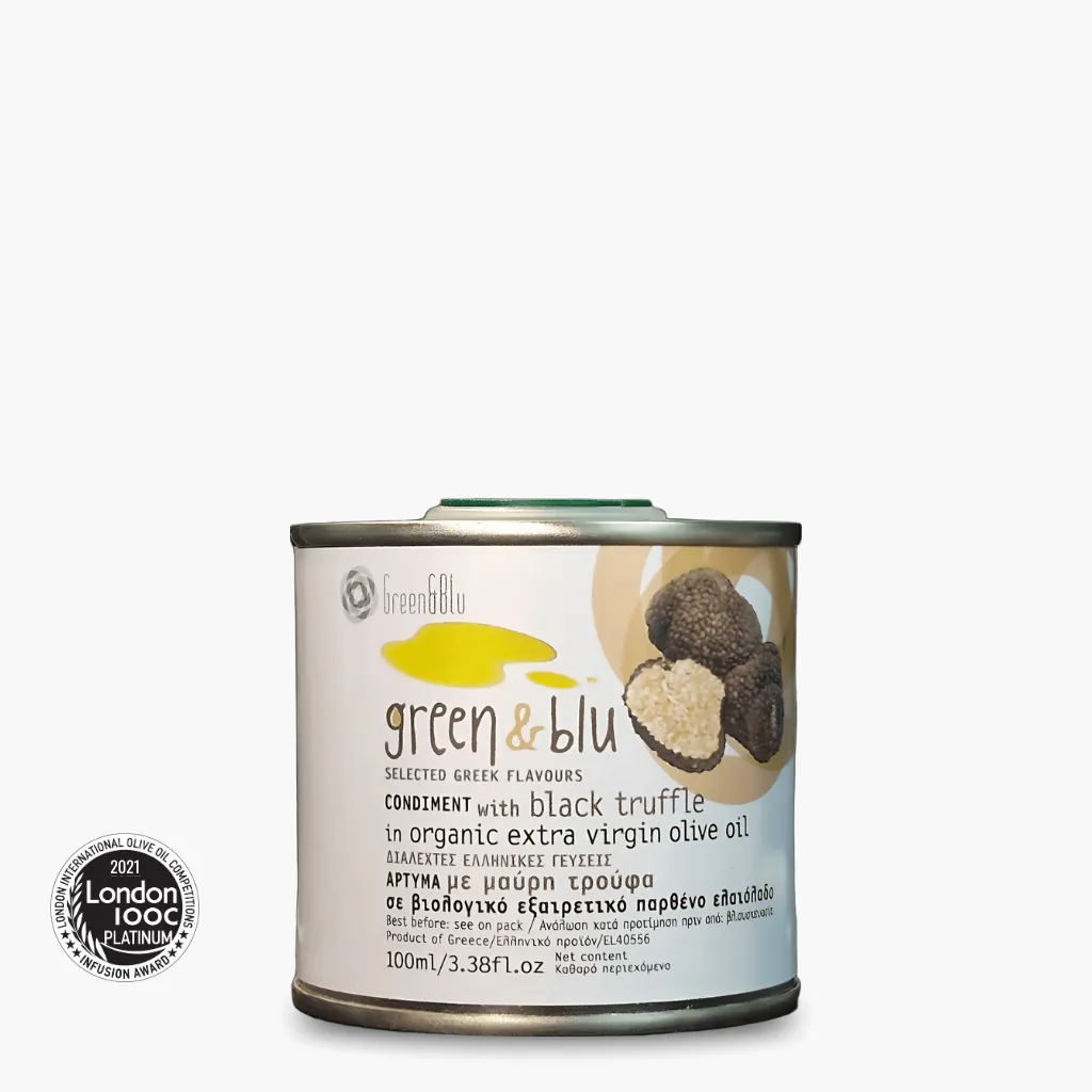 Green & Blu extra natives Bio Olivenöl mit schwarzem Trüffel 100ml