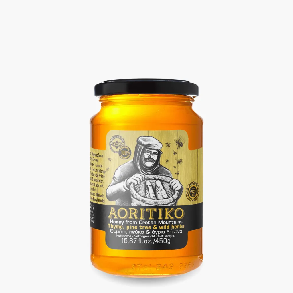 AORITIKO Thymian-, Pinien- & Wildkräuterhonig 450 g