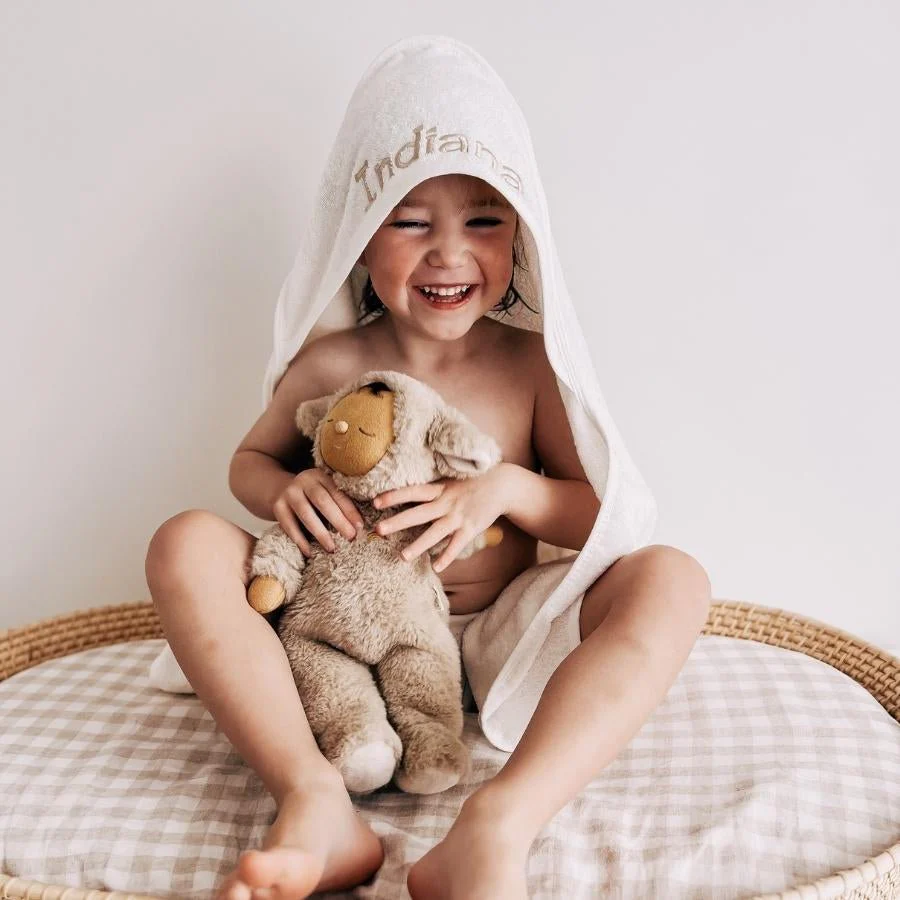 Serviette + gant  bébé MARRON GLACE