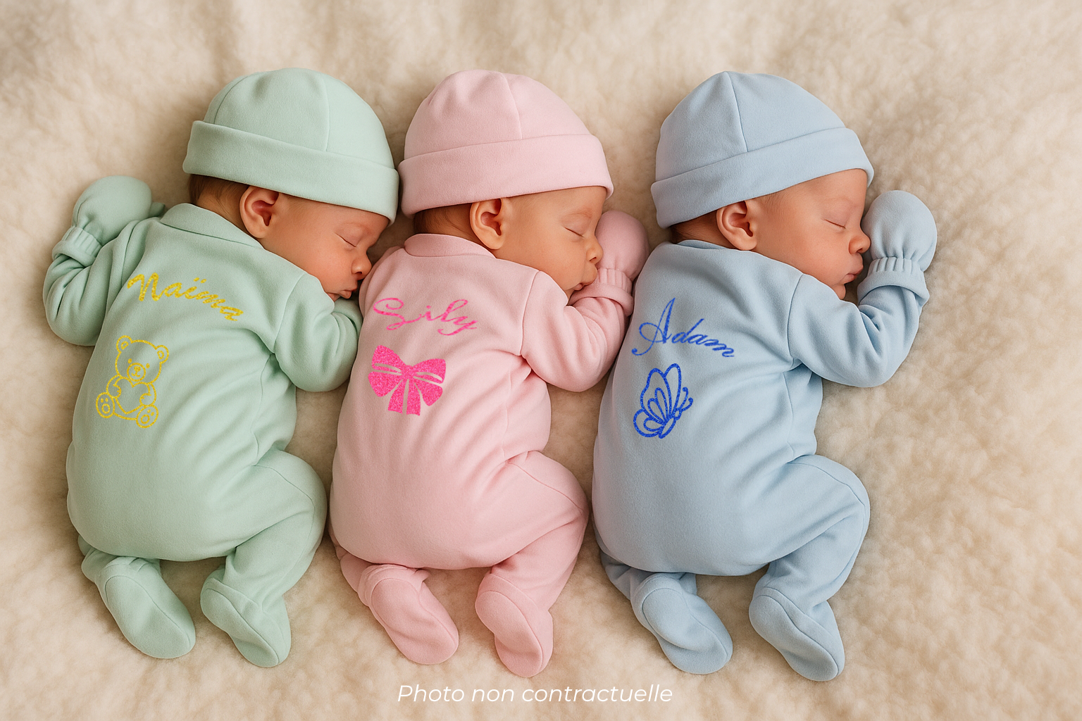 Ensemble bébé Gigoteuse/bonnet/gant