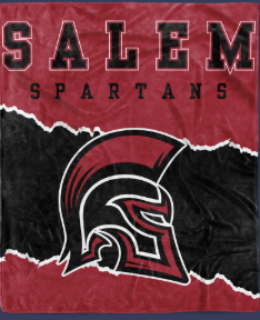 Salem Spartans Fleece Throw (Cut out)
