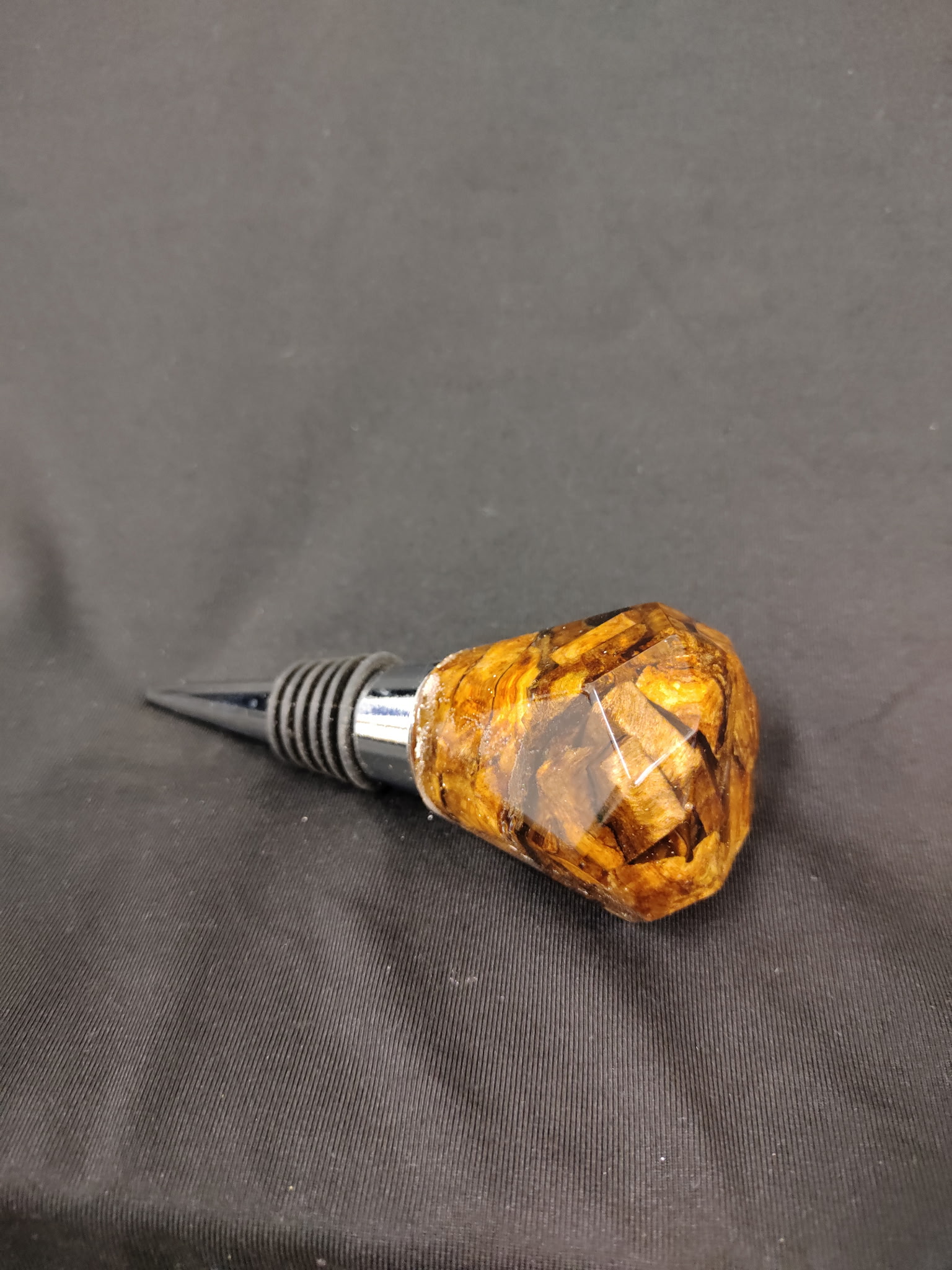 Wood and Resin Wine Bottle Stopper