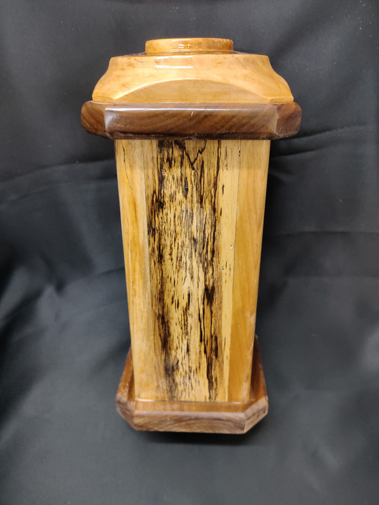 Black Walnut, Murtlewood and Spalted Maple Pet Urn
