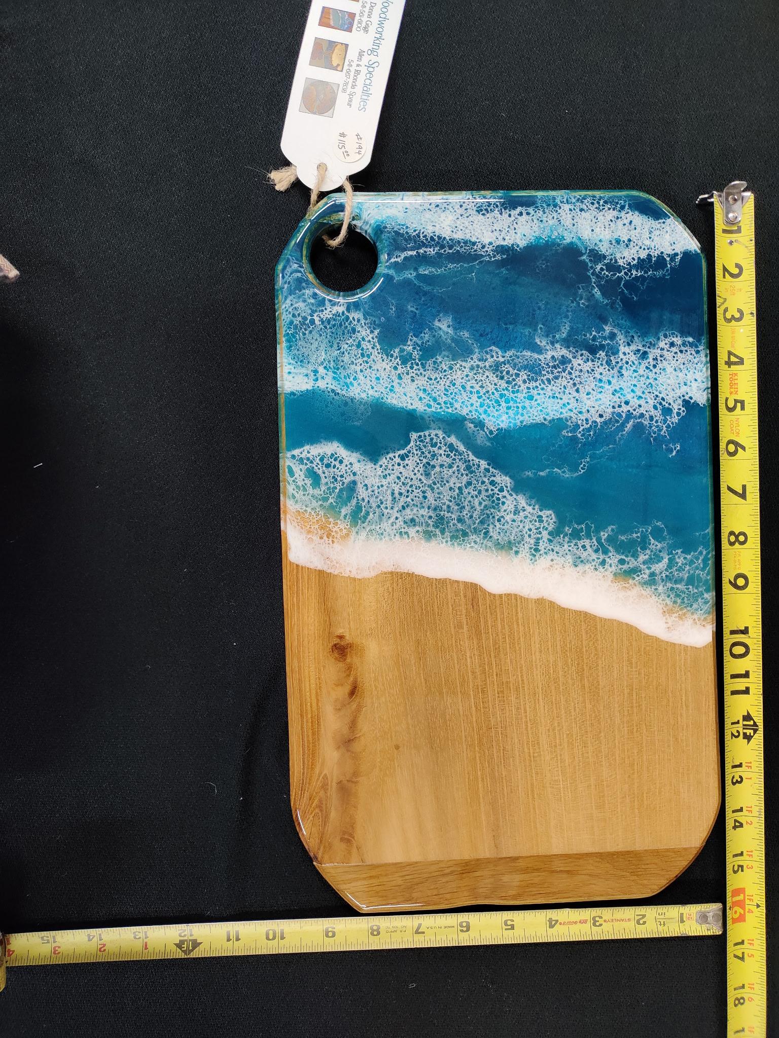 Handmade Ocean Resin Charcuterie/Serving Board