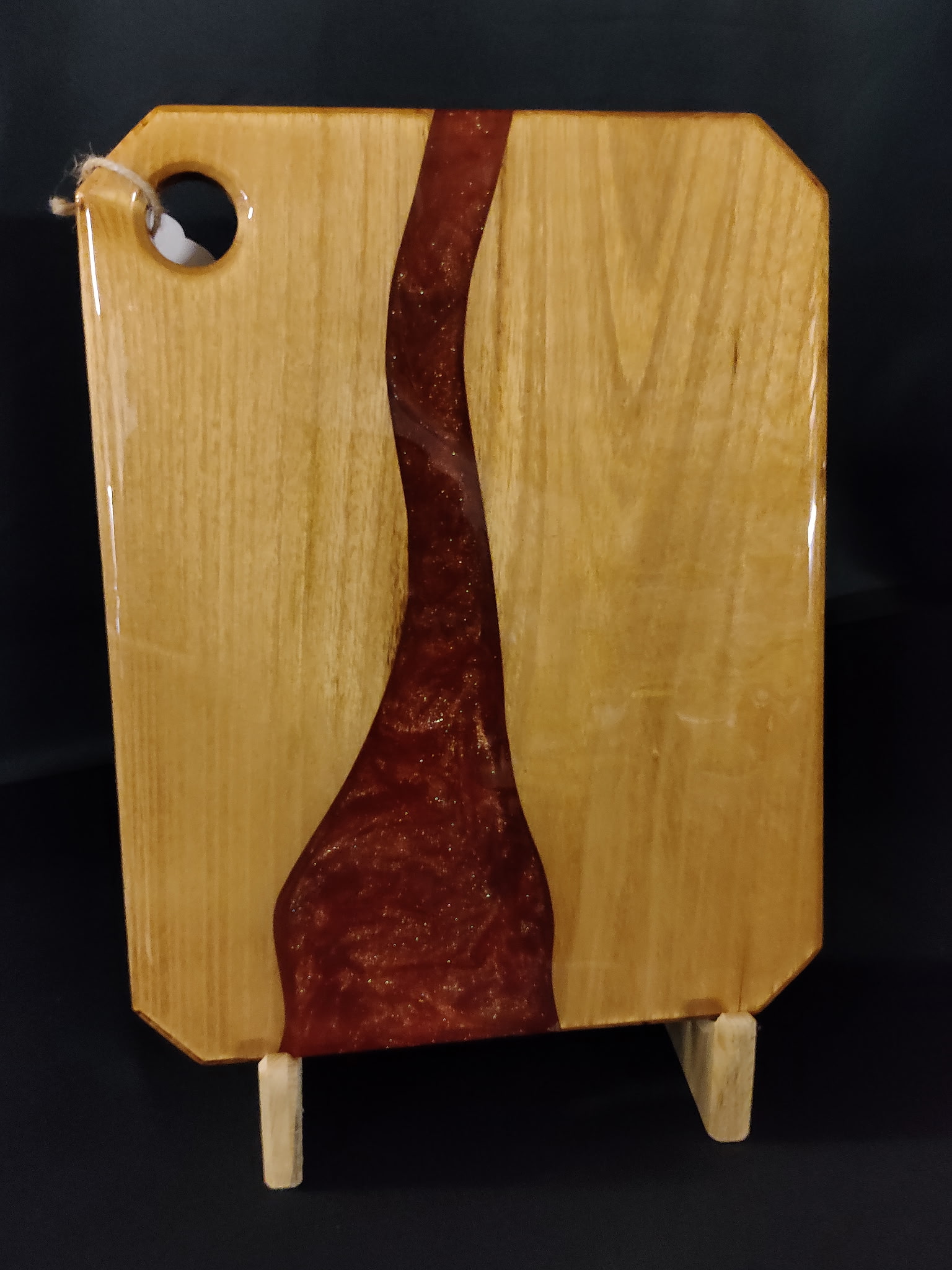Handcrafted Wood and Resin Charcuterie Board