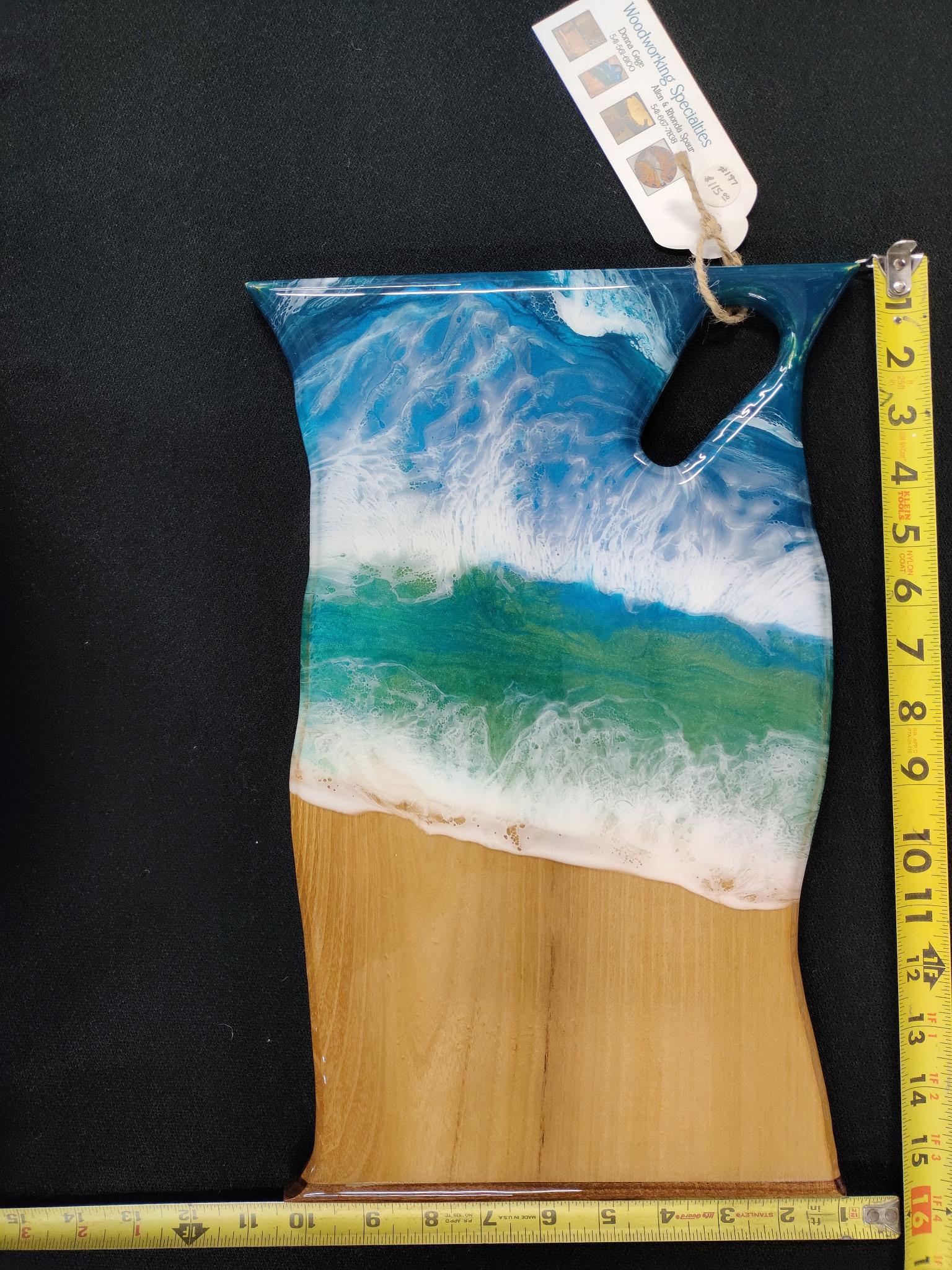 Ocean Wood and Resin Charcuterie Board