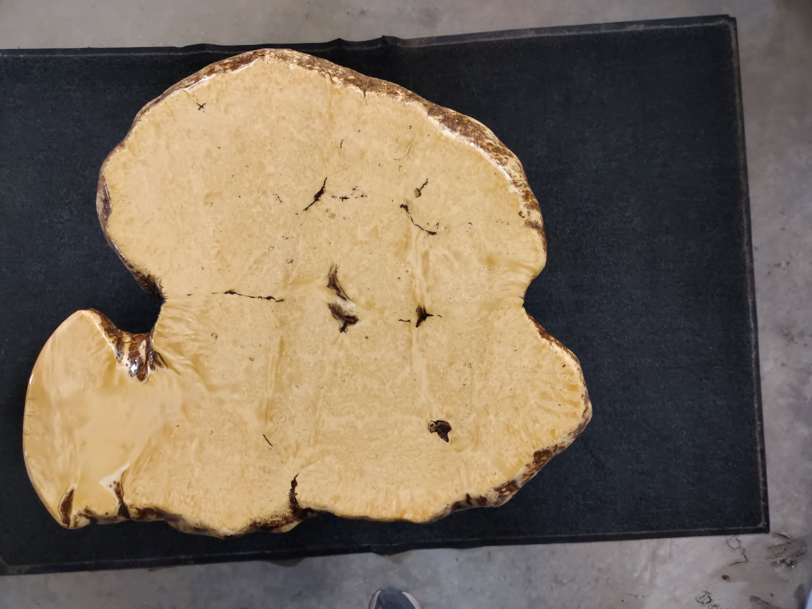 Rustic Wooden Side Table with Old Fence Post Pedestal Leg