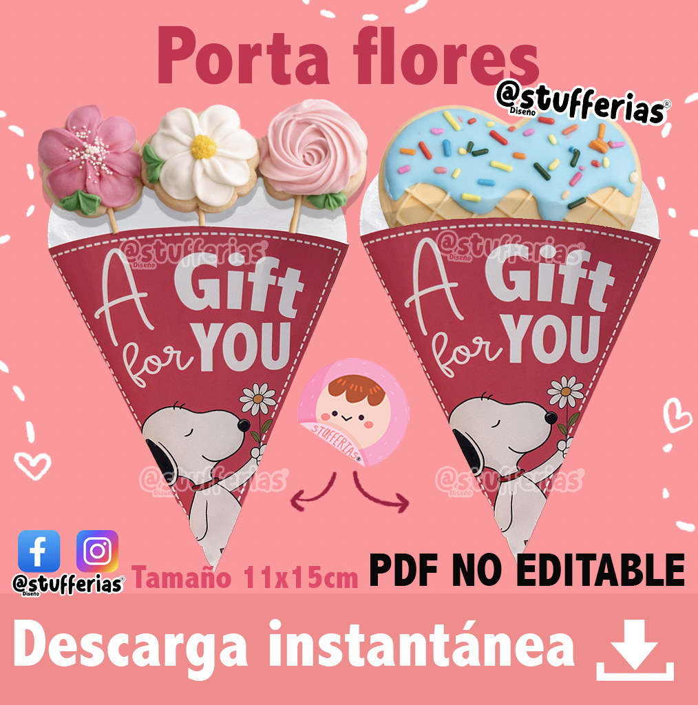 Porta galleta o porta flor CARTA