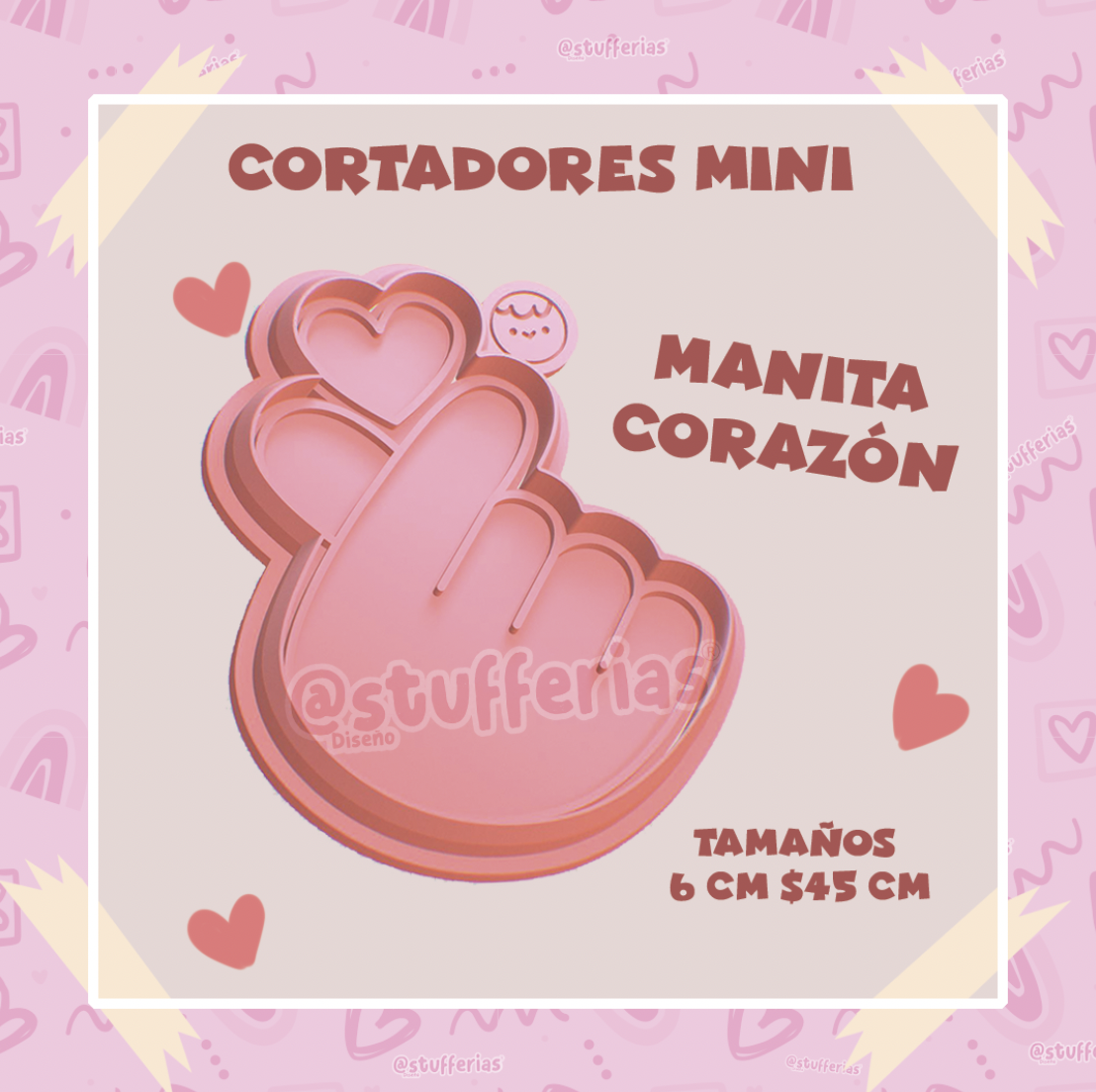 Cortadores mini Manita corazón