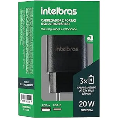 Carregador Intelbras USB 2 Portas