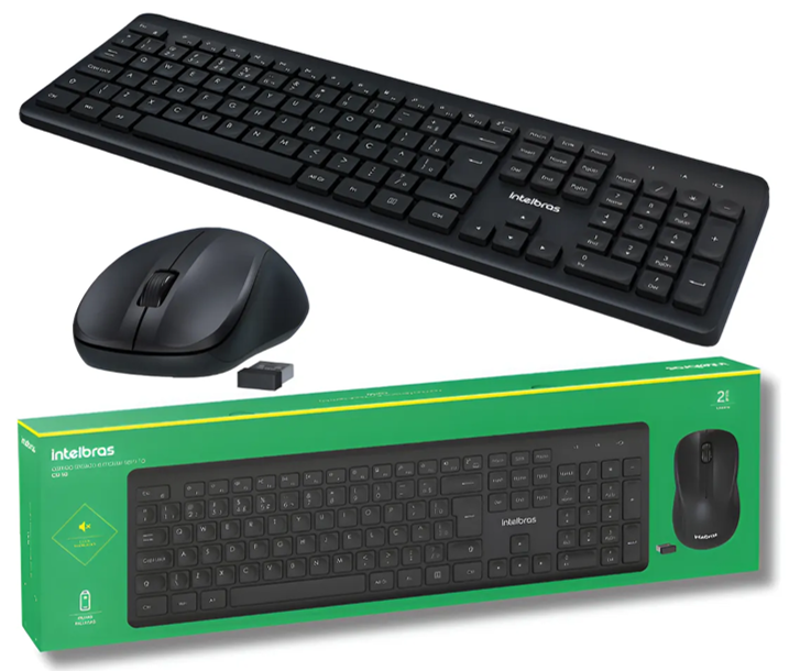 Teclado e mouse sem fio Intelbras