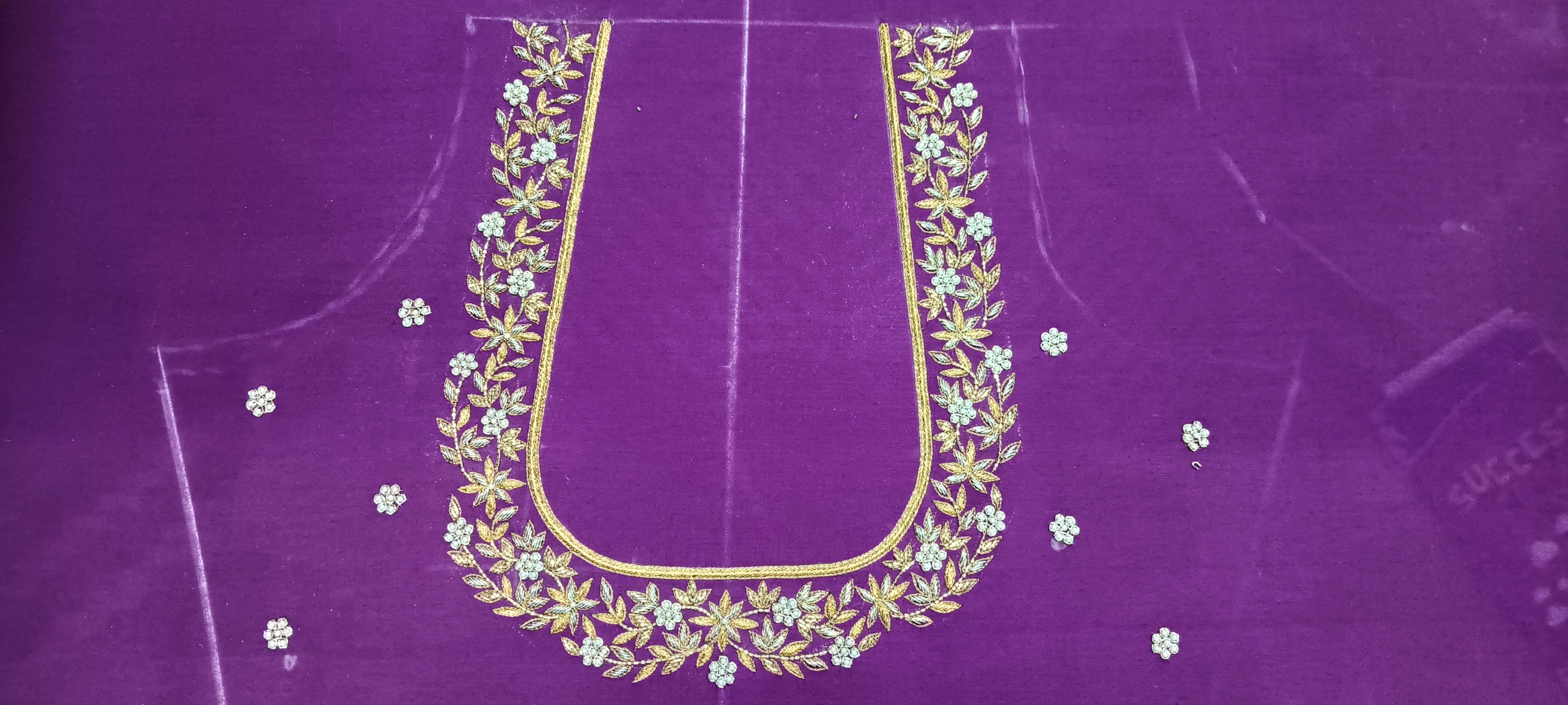 Embroidered Neckline Fabric