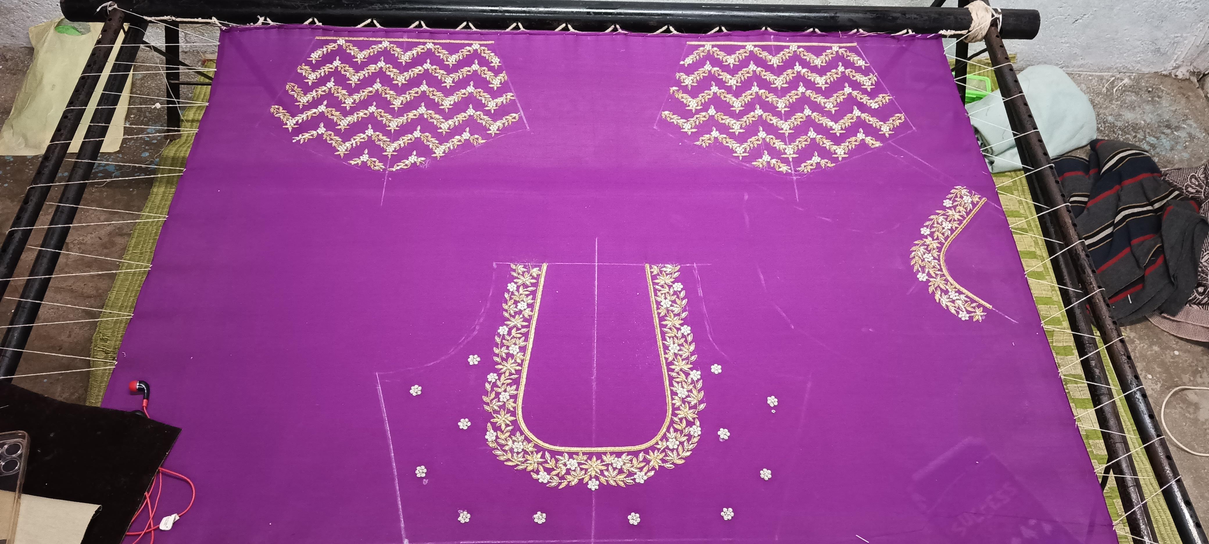 Embroidered Neckline Fabric