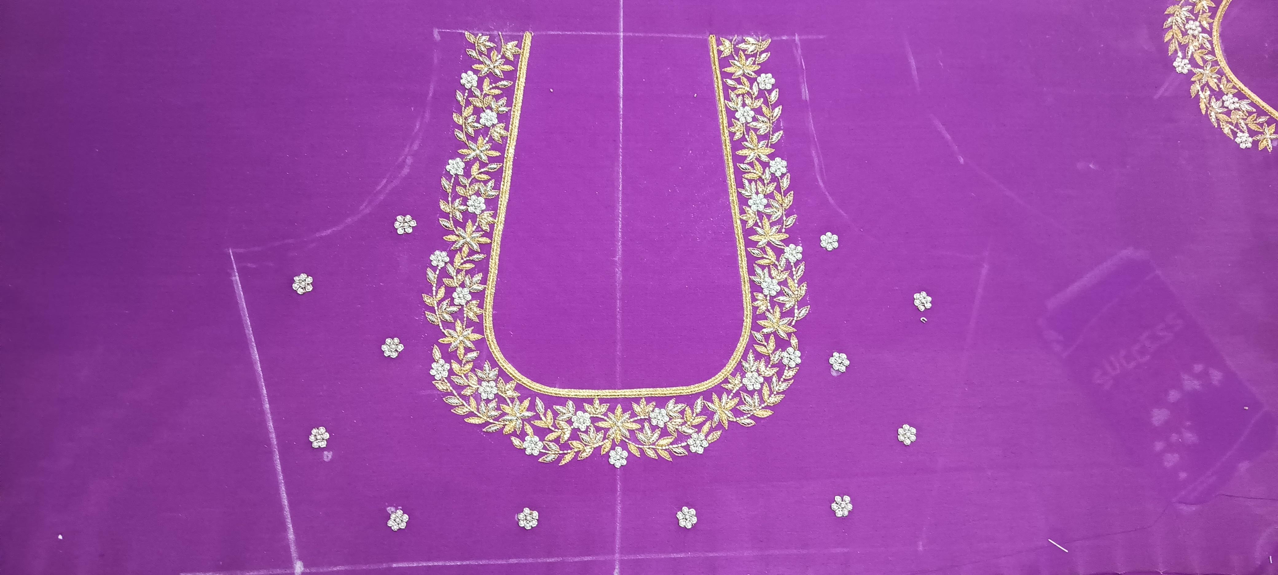 Embroidered Neckline Fabric